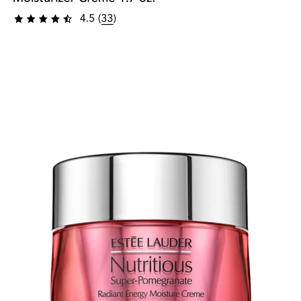 Estee Lauder Nutritious Super-Pomegranate Moisture Crème - Pink with Silver Lid